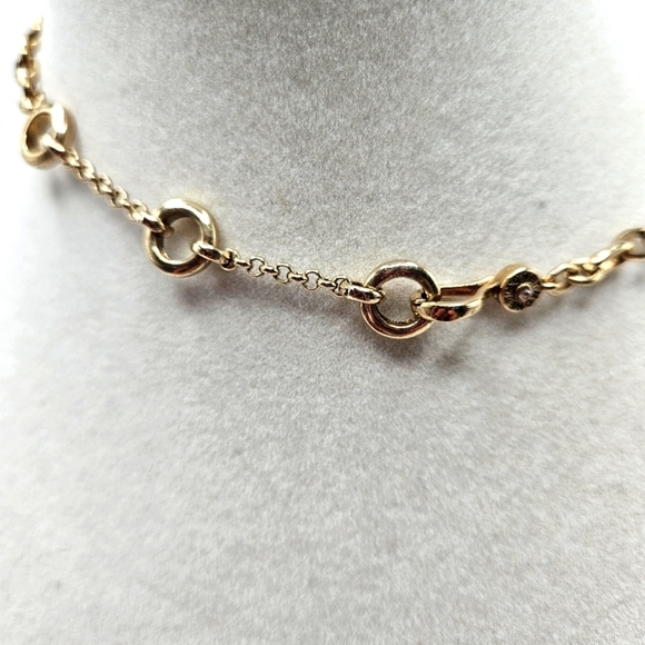 VINTAGE Monet Wood and Caramel Acrylic Beaded Necklace Dangle Teardrops - Picture 5 of 7